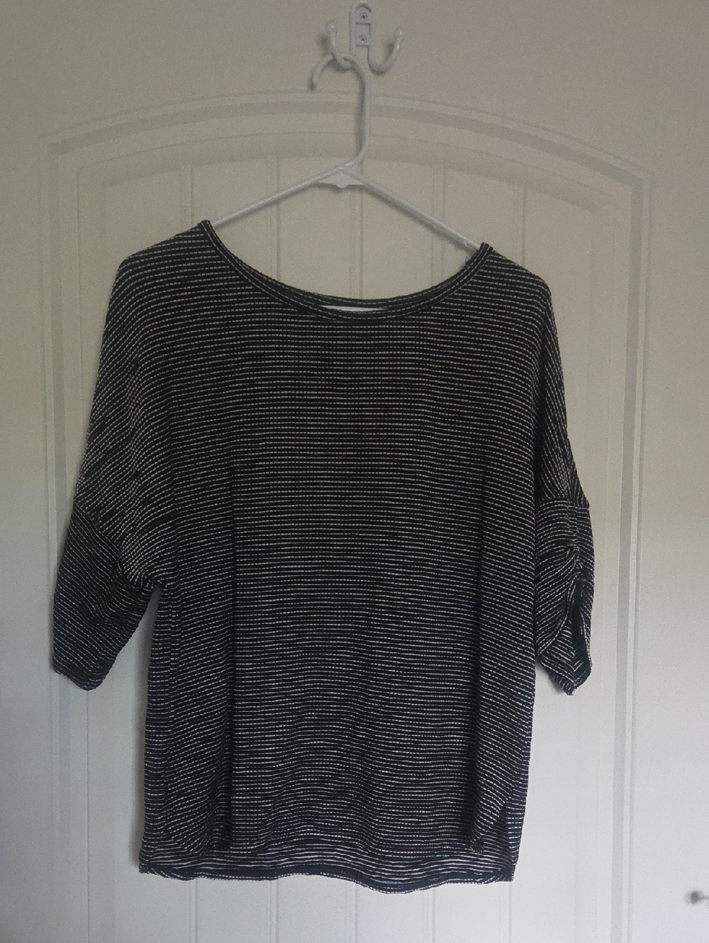 Max Studio Black & White Striped Relaxed Tunic